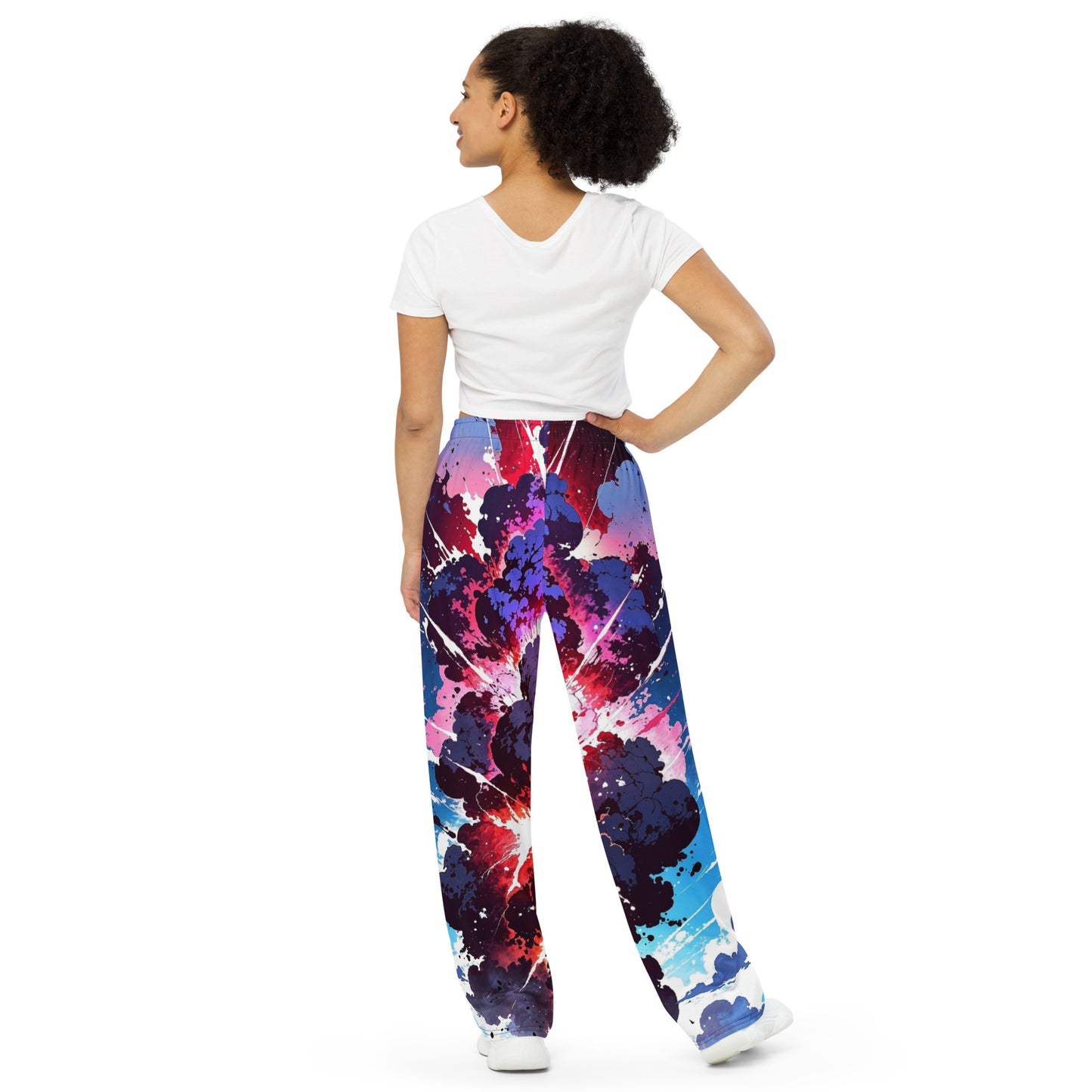 All-over print unisex wide-leg pants