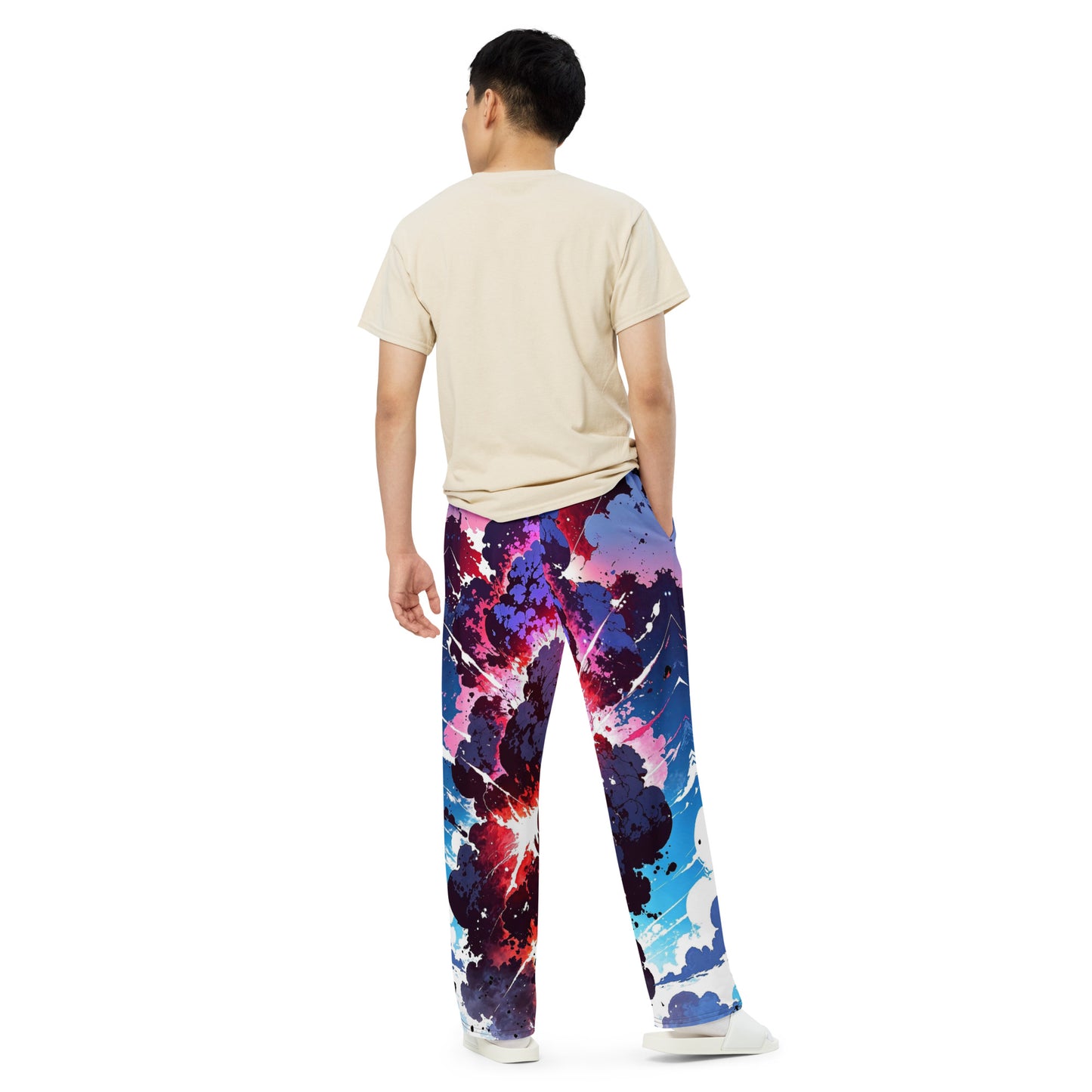 All-over print unisex wide-leg pants