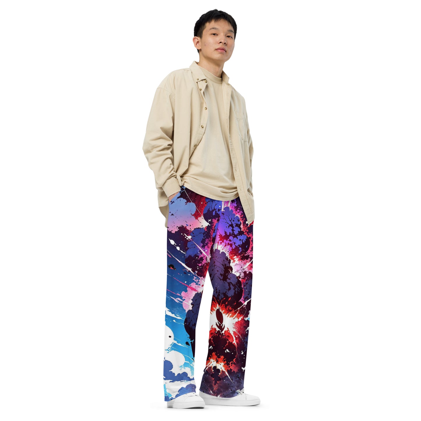 All-over print unisex wide-leg pants